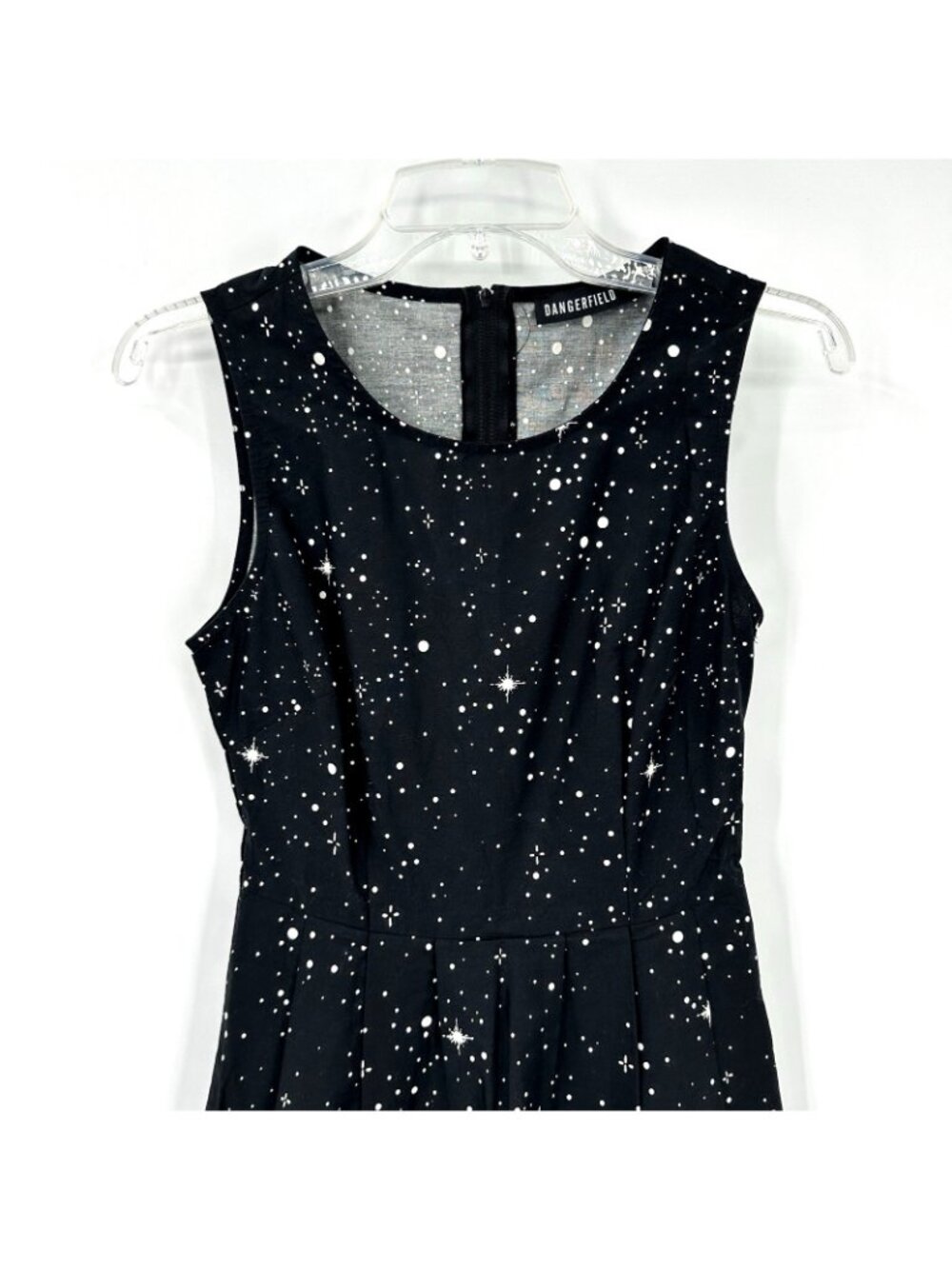 DANGERFIELD cosmic border print dress 6 whales celestial stars space galaxy goth - Picture 3 of 12